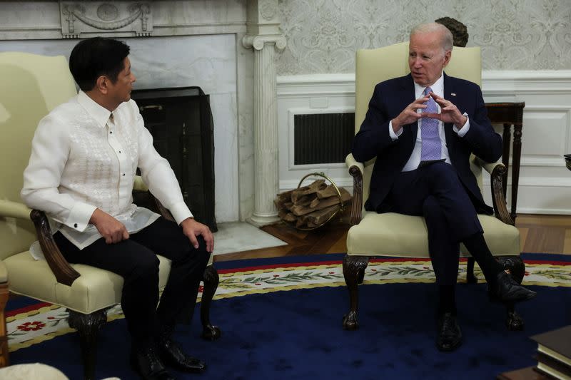 US President Joe Biden welcomed his counterpart Ferdinand Marcos Jr to the White House on Monday with an assurance that America's support to defend the Philippines was "ironclad."