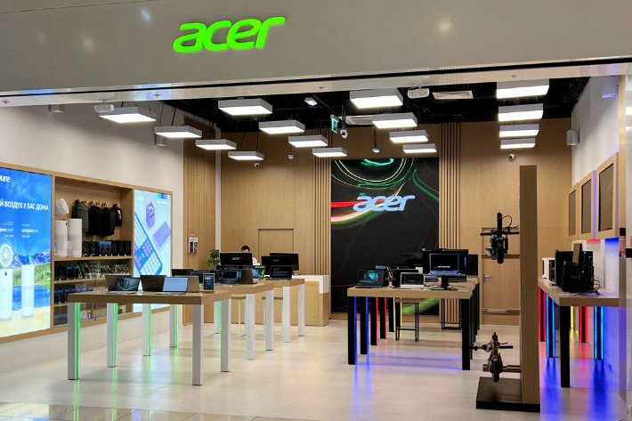 A view shows a store selling products of computer manufacturer Acer in Moscow, Russia