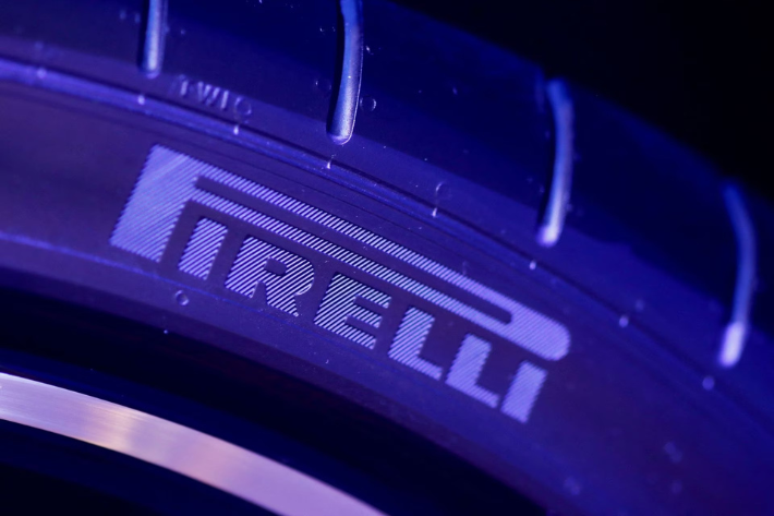 Pirelli logo is seen during Munich Auto Show, IAA Mobility 2021 in Munich, Germany