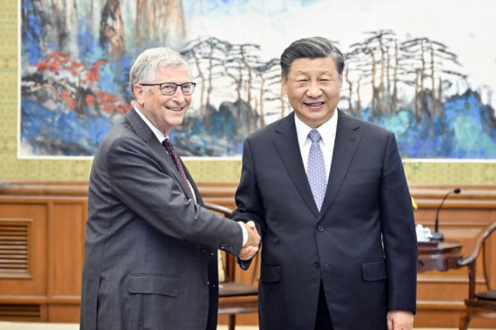 Xi Jinping meets Bill Gates