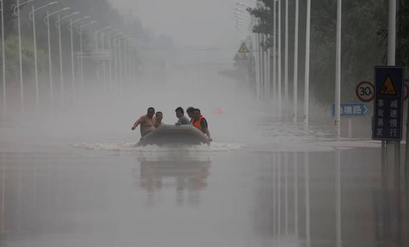 Typhoon Storms Hit Northeast China; Factories, Farms Swamped