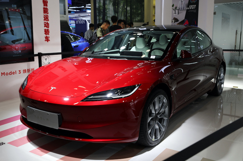Tesla Unveils its Revamped Model 3 Sedan at Beijing Trade Fair