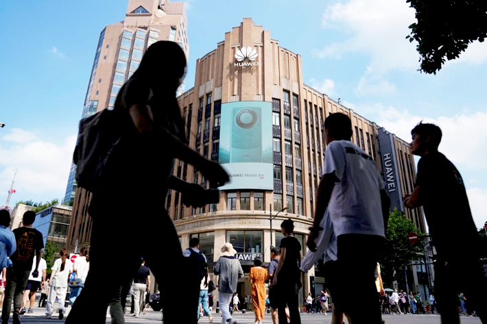 Huawei's flagship store in Shanghai