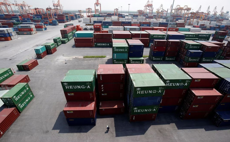 Shipping containers are seen at a port in Hai Phong city, Vietnam July 12, 2018. REUTERS/Kham/File photo Acquire Licensing Rights