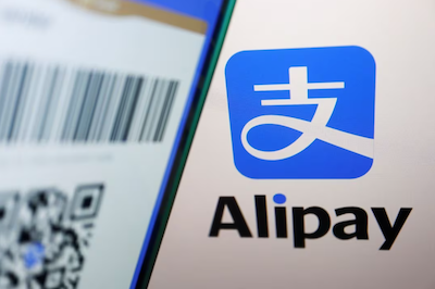 The Alipay logo is displayed next to a QR payment code on the app, in this illustration picture taken June 28, 2023. REUTERS/Florence Lo/Illustration/File Photo Acquire Licensing Rights