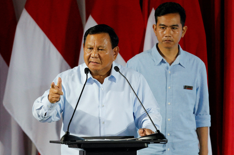 Indonesian Poll Counts Show Prabowo Poised for First Round Win