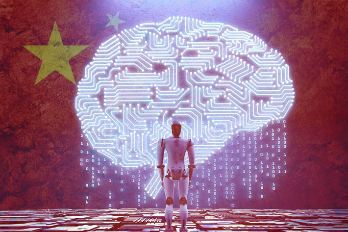 An illustration to depict artificial intelligence and related technology development by China