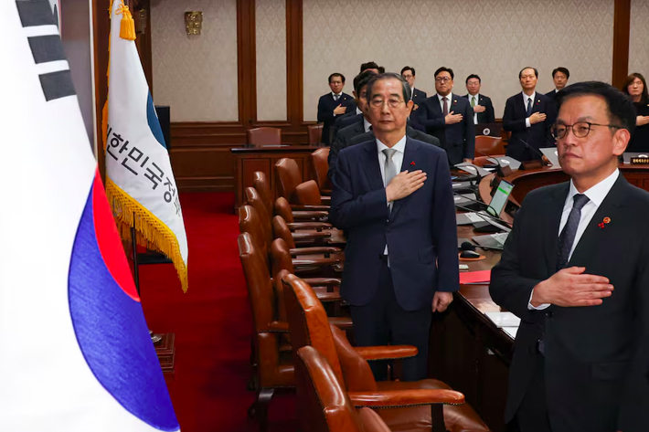 Acting South Korean President and Prime Minister Han Duck-soo, Seoul.