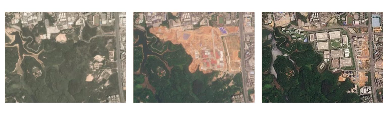 Huawei's expanding chip facilities in Shenzhen. Images via Financial Times and Planet Labs