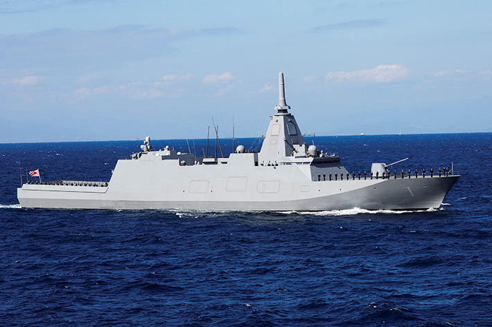 Japan's Maritime Self-Defense Force's JS Mogami takes part in International Fleet Review at Sagami Bay